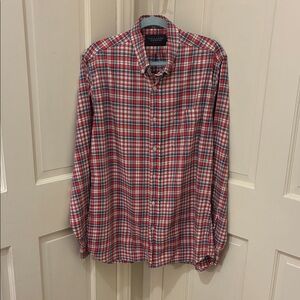 Made in America, Collard Green, (brand) Multicolor, red, Plaid Button Down Shirt